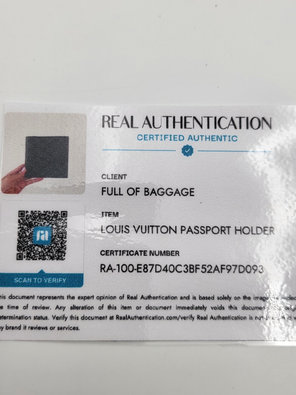 Louis Vuitton Damier Graphite Passport Holder, Authentic w/COA.... - Picture 16 of 16
